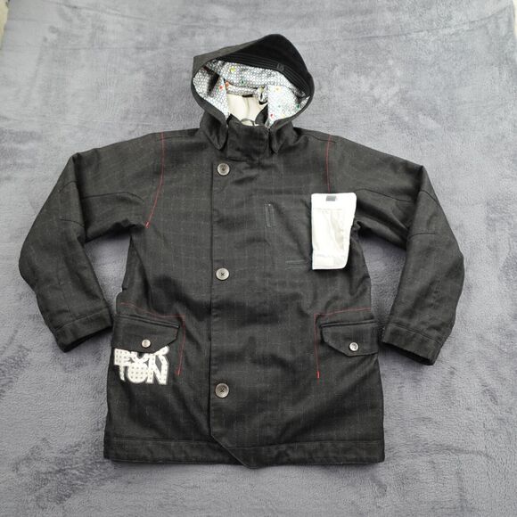 Burton Jacket Youth XL Black Snow Board Ski Pockets Insulated Vented